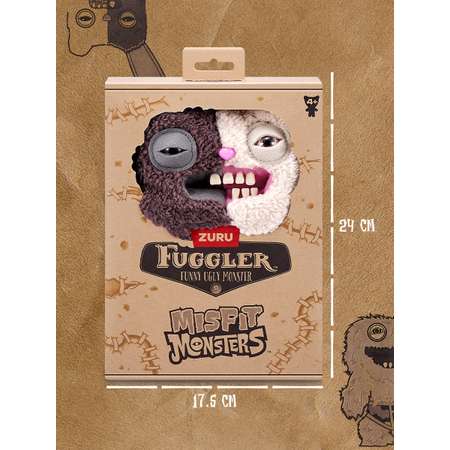 Мягкая игрушка FUGGLER Зубастик Половинки 24 см