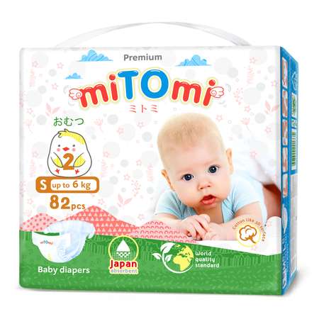 Подгузники miTOmi Premium S 82 шт.