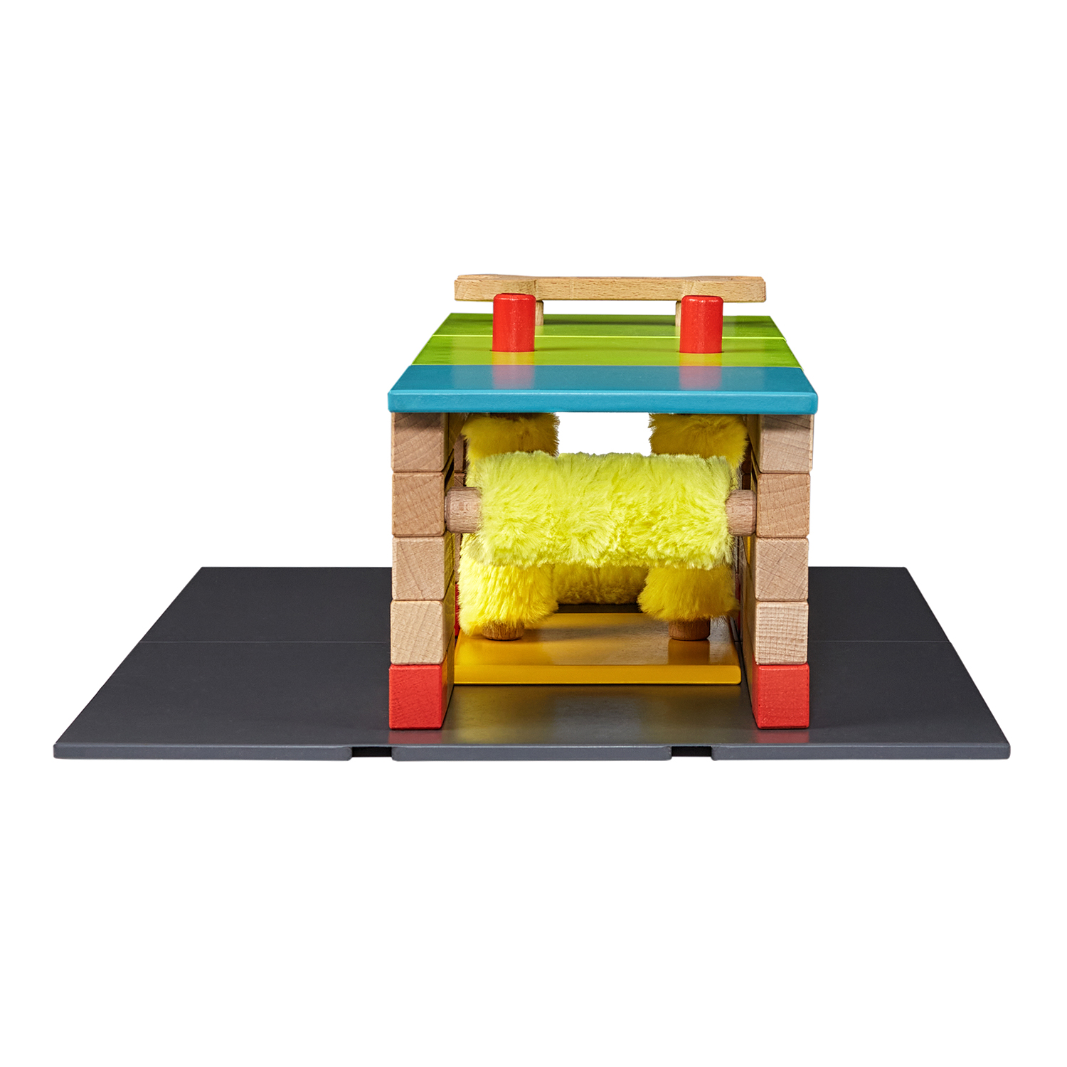 Конструктор WOOD BLOCKS Транспарк деревянный - фото 35