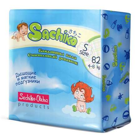 Подгузники Sachiko S (4-8 кг) 82 шт.
