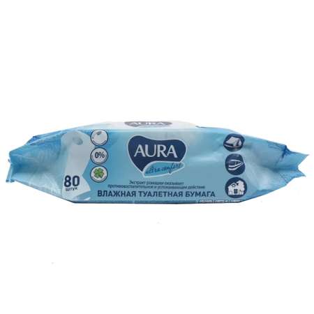 Влажная туалетная бумага AURA 80 шт.