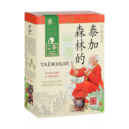 Чай черный Зелёная Панда Таёжный крупнолистовой 100г