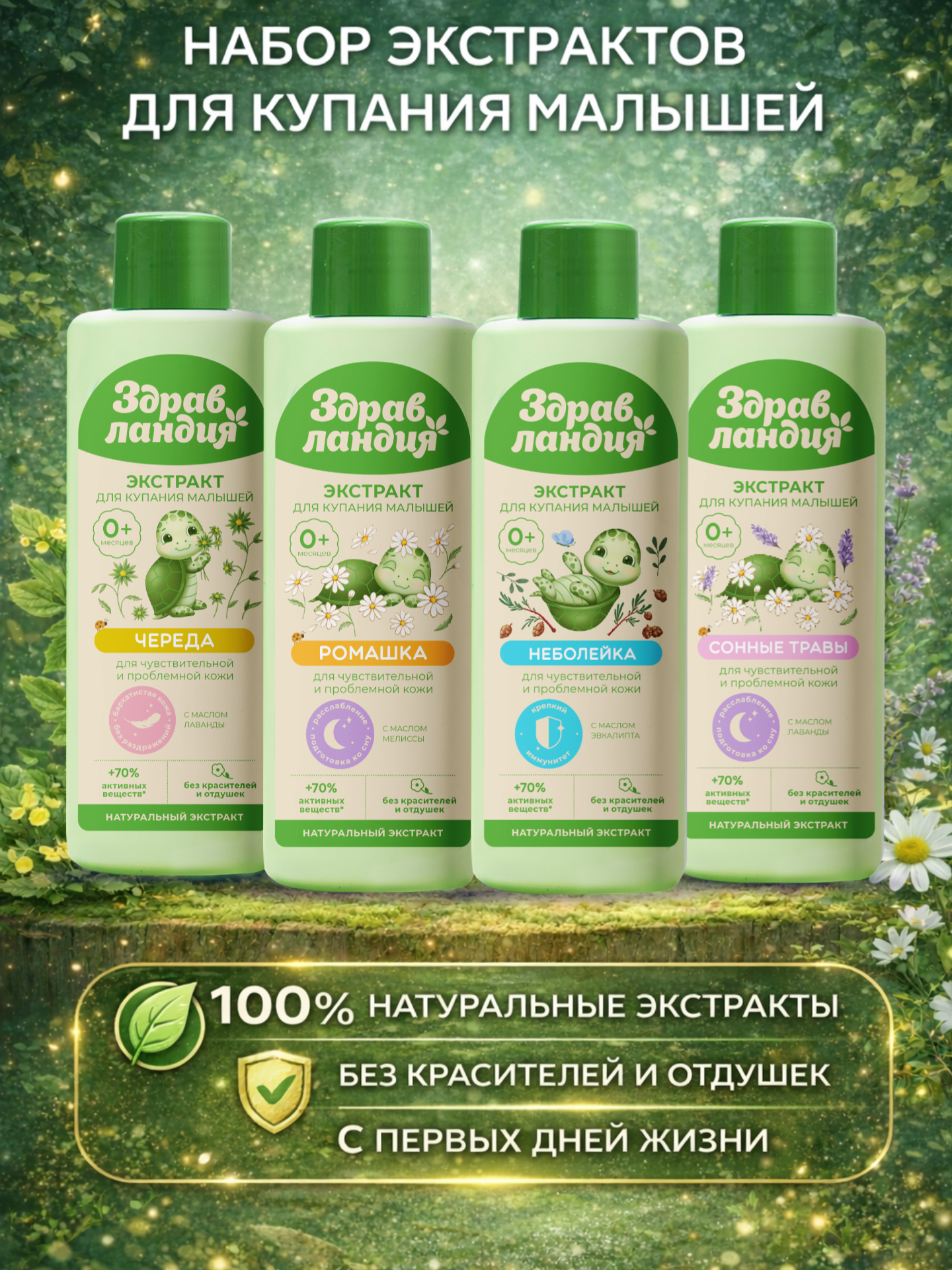 Экстракт Здравландия 1000 мл 4 шт. - фото 1