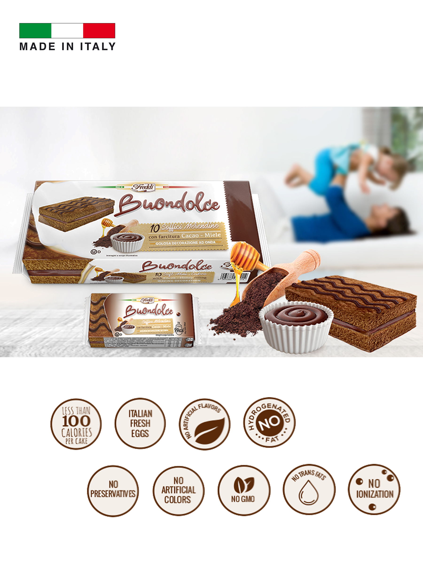 Мини-пирожные Freddi Buondolce шоколад/мед - фото 3