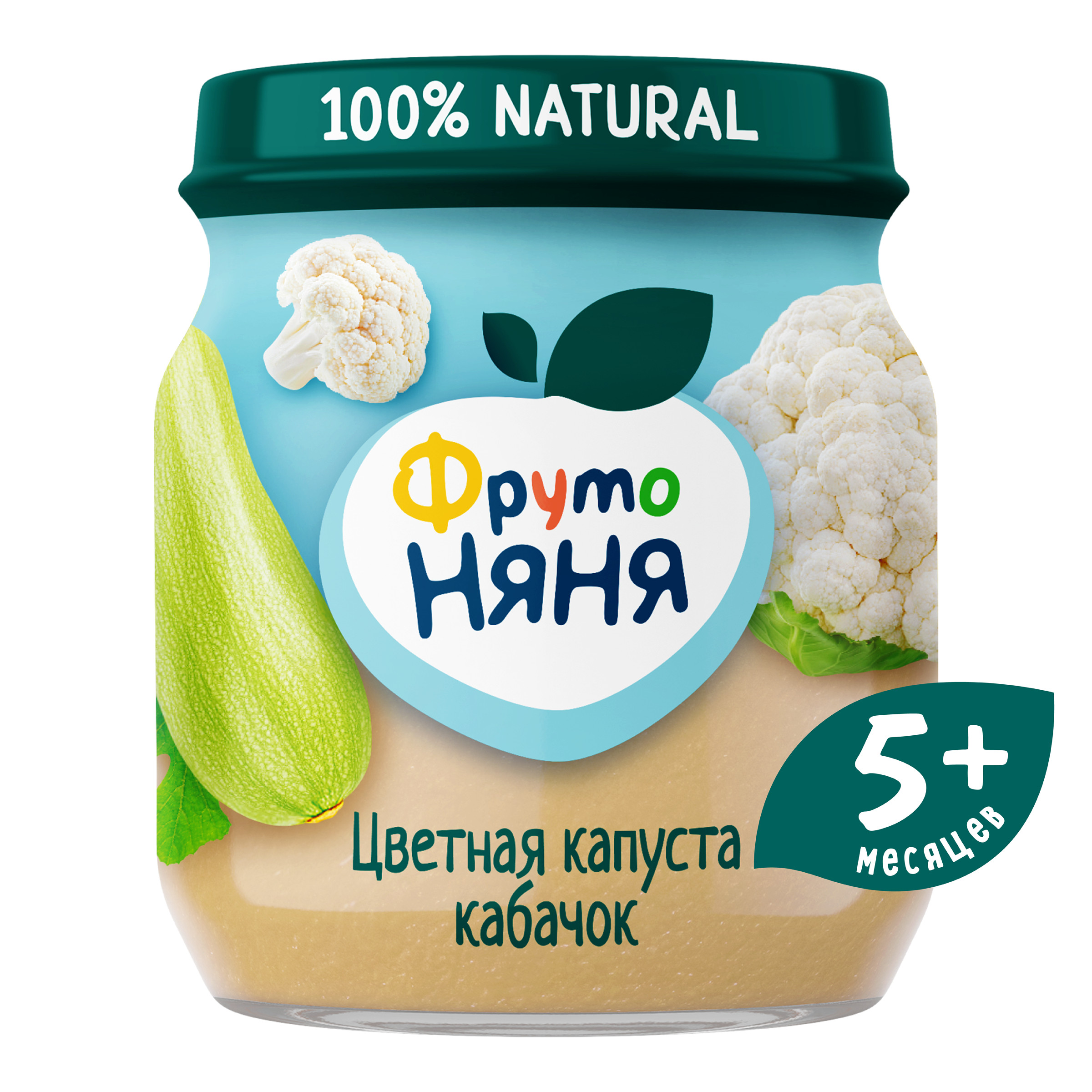 Пюре ФрутоНяня Цветная капуста-кабачок с 5 мес 110 г - фото 1