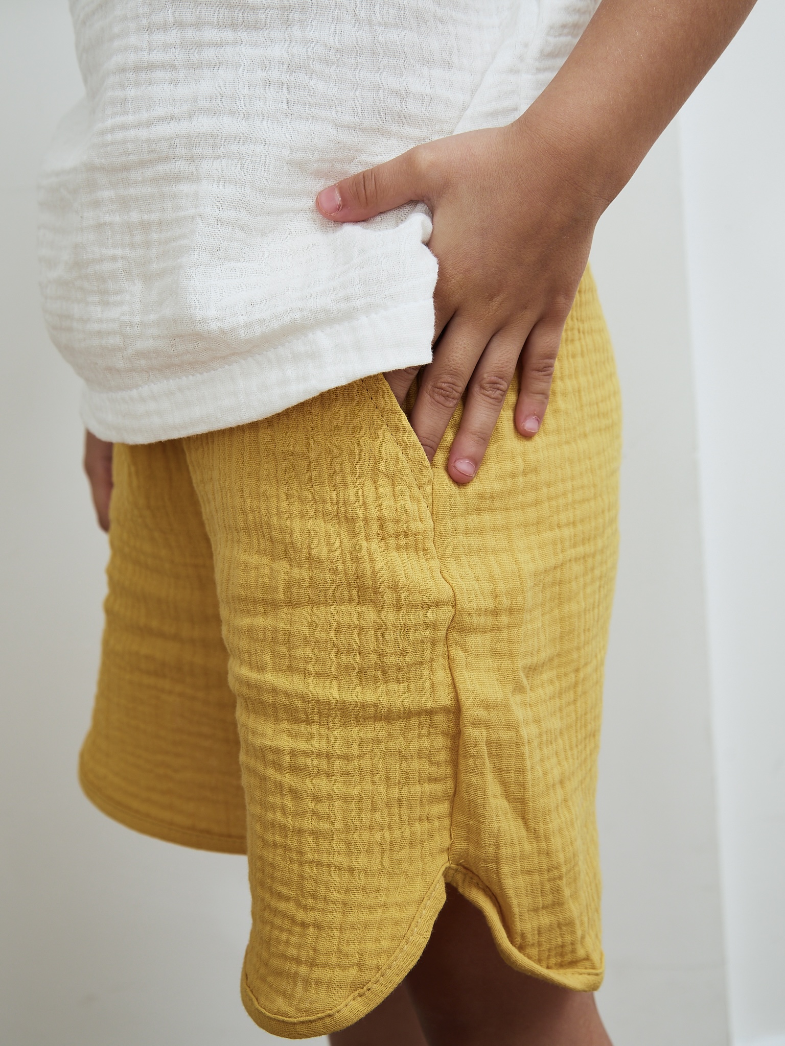 Шорты MOUN Шорты_муслин_горчичный - фото 6