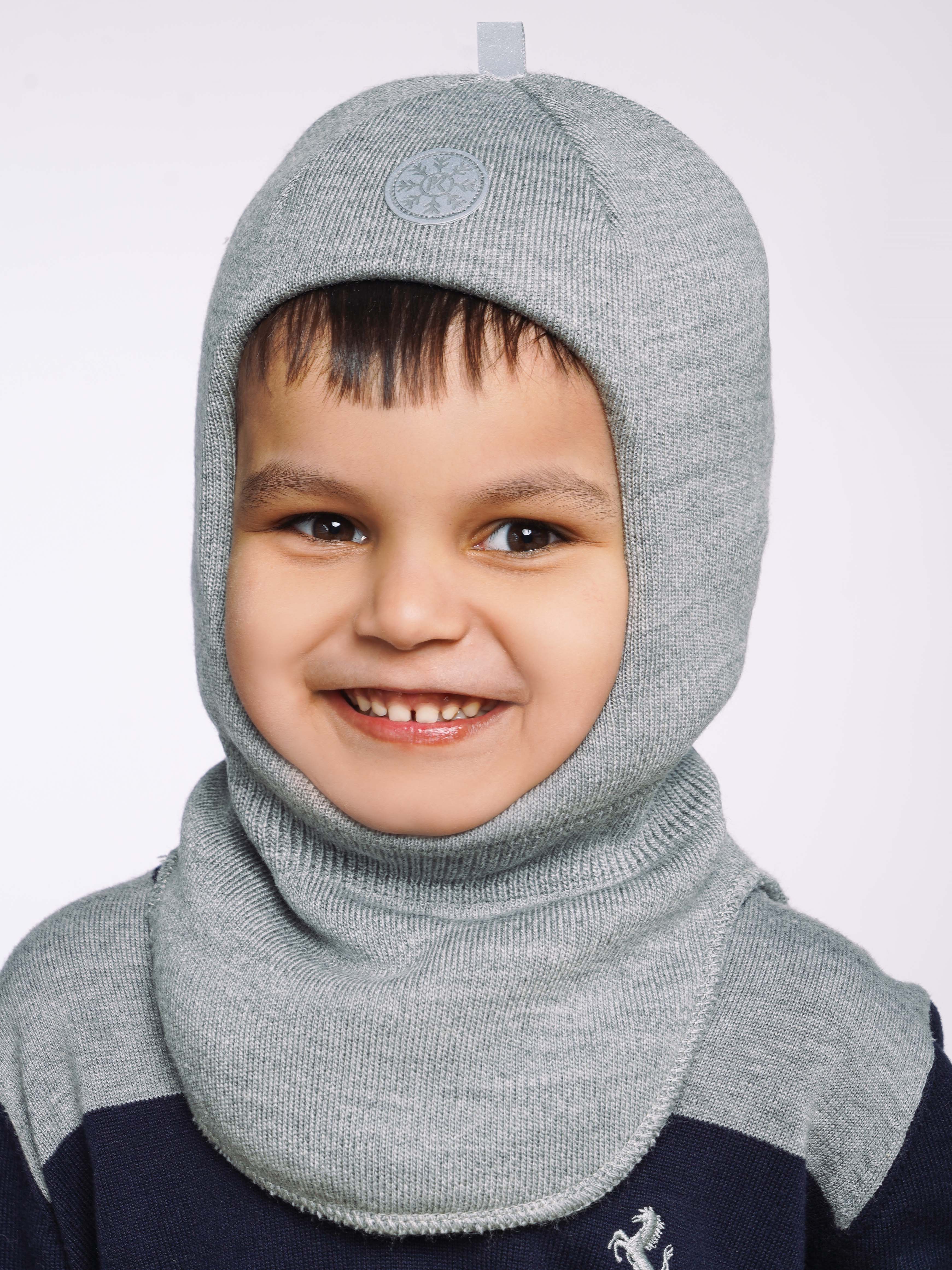 Шапка-шлем ПриКиндер U-W_231499 Цвет: Светло-серый - фото 1