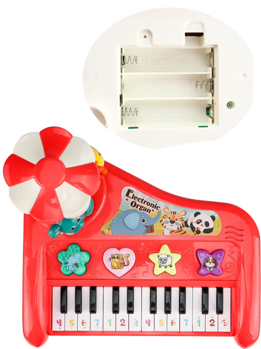 Игрушка музыкальная Рыжий кот Красный пианино - фото 5