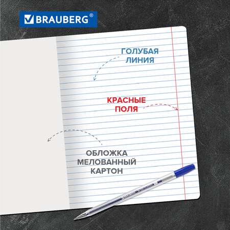 Тетрадь Brauberg линейка 24 лист. 20 шт.