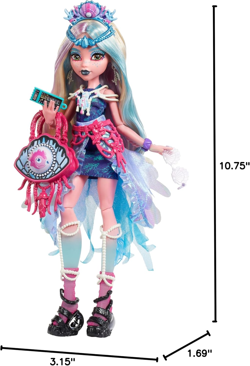 Кукла модельная Monster High Лагуна HXH82 - фото 5