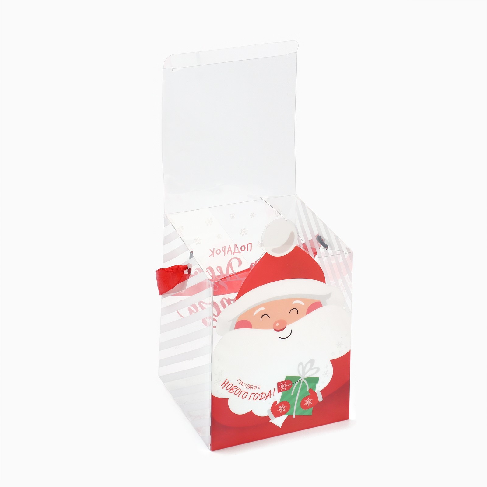 Подарочная коробка ПВС Дарите Счастье "Подарок от Деда Мороза", 12 х 15 х 12 см - фото 4