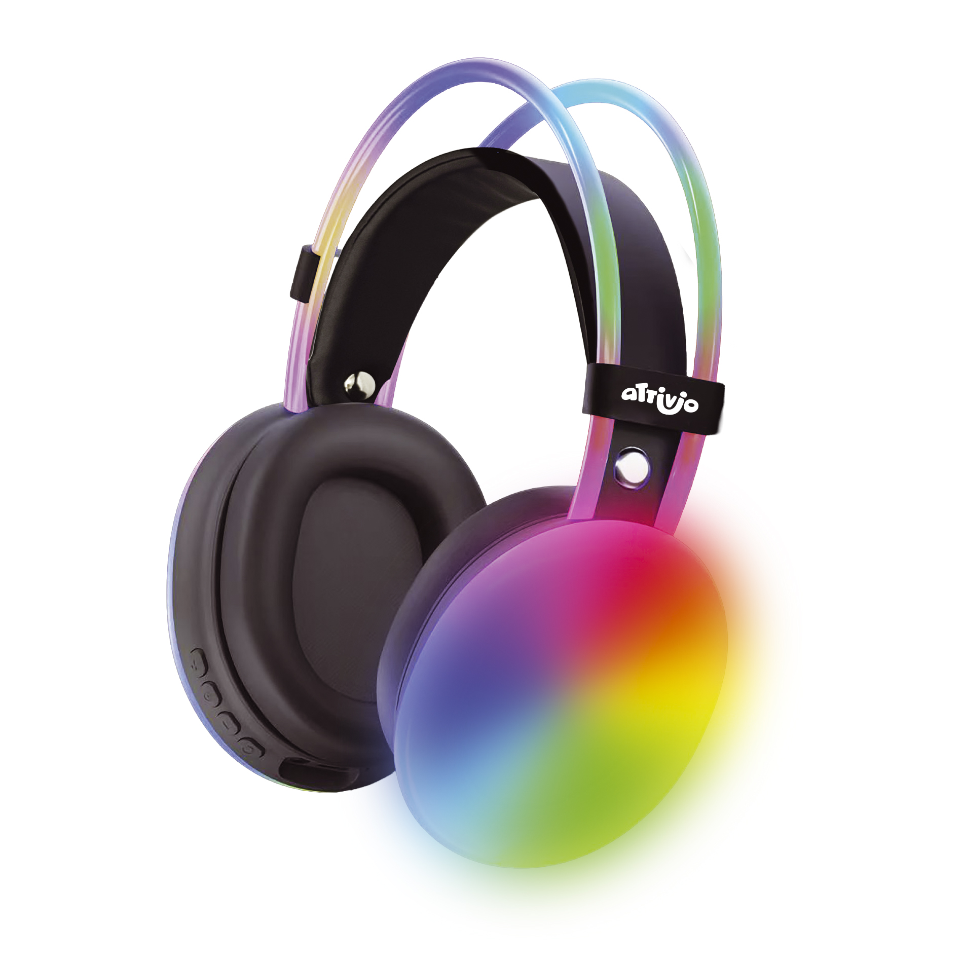 Наушники накладные Attivio Bluetooth с подсветкой - фото 1