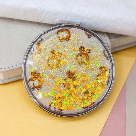 Зеркало карманное iLikeGift Our design cute corgi yellow с увеличением