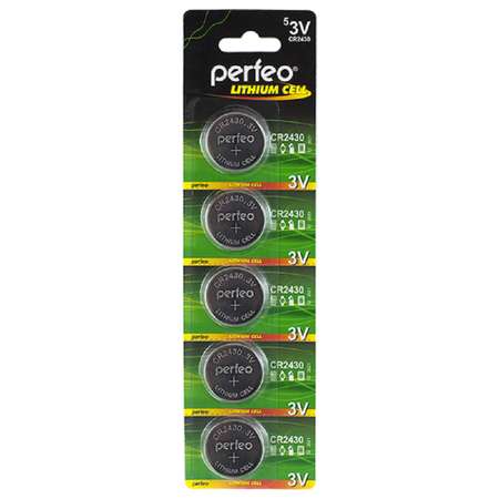 Батарейки Perfeo Lithium Cell литиевые CR2430 5BL