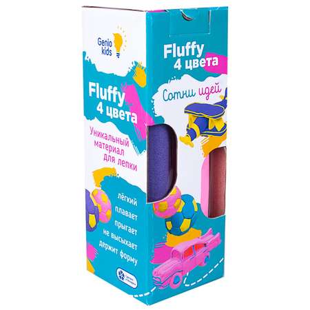 Пластилин Genio Kids Fluffy воздушный 4 цв.