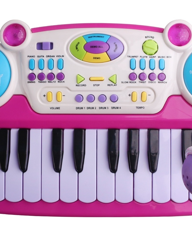 Игрушка музыкальная CASTLELADY Напольный со стульчиком синтезатор - фото 4