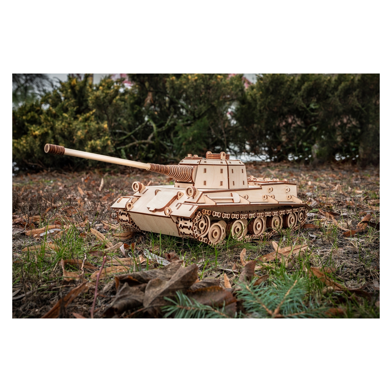 Конструктор Eco Wood Art Танк Лев деревянный - фото 12