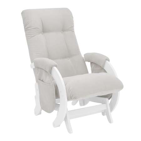 Кресло для кормления Milli с пуфом Smile с карманами Молочный дуб / ткань Verona Light Grey
