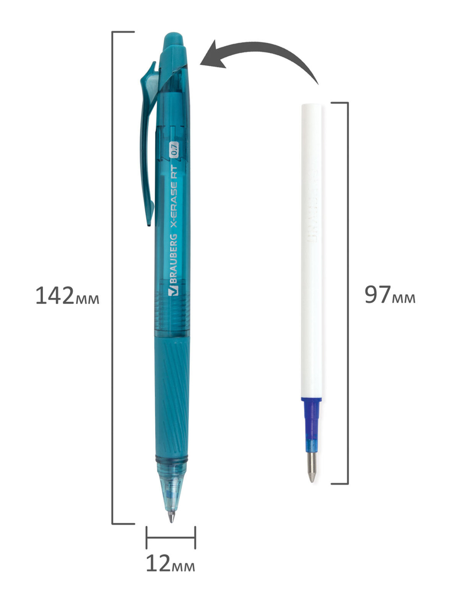 Ручка со стираемыми чернилами Brauberg 3 шт. - фото 15