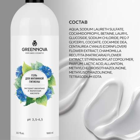 Набор для душа GREENNOVA питательный 1000+1000 мл