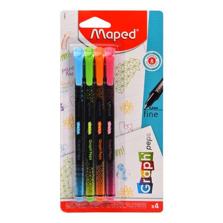 Ручка капиллярная MAPED 4 шт.