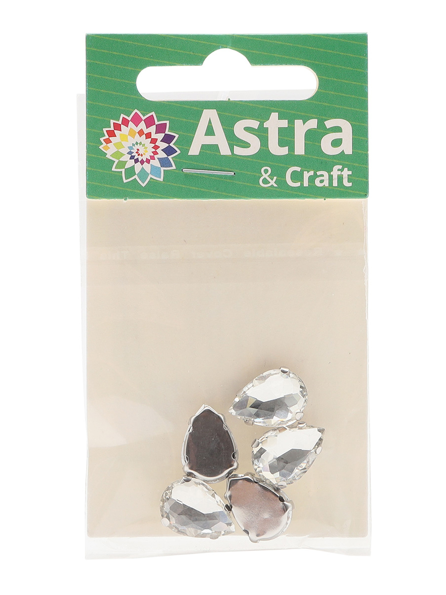 Набор для творчества Astra Craft бисер стразы 5шт белый - фото 7