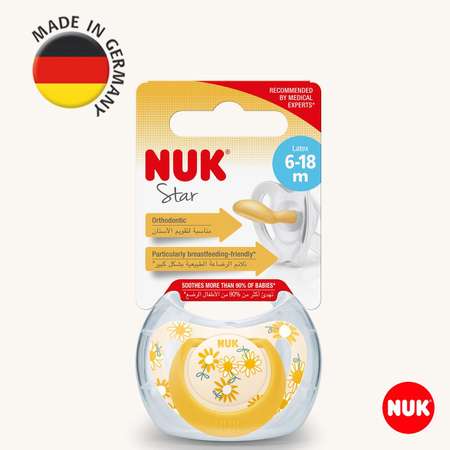 Пустышка Nuk латекс ортодонтическая от 6 мес. 1 шт.