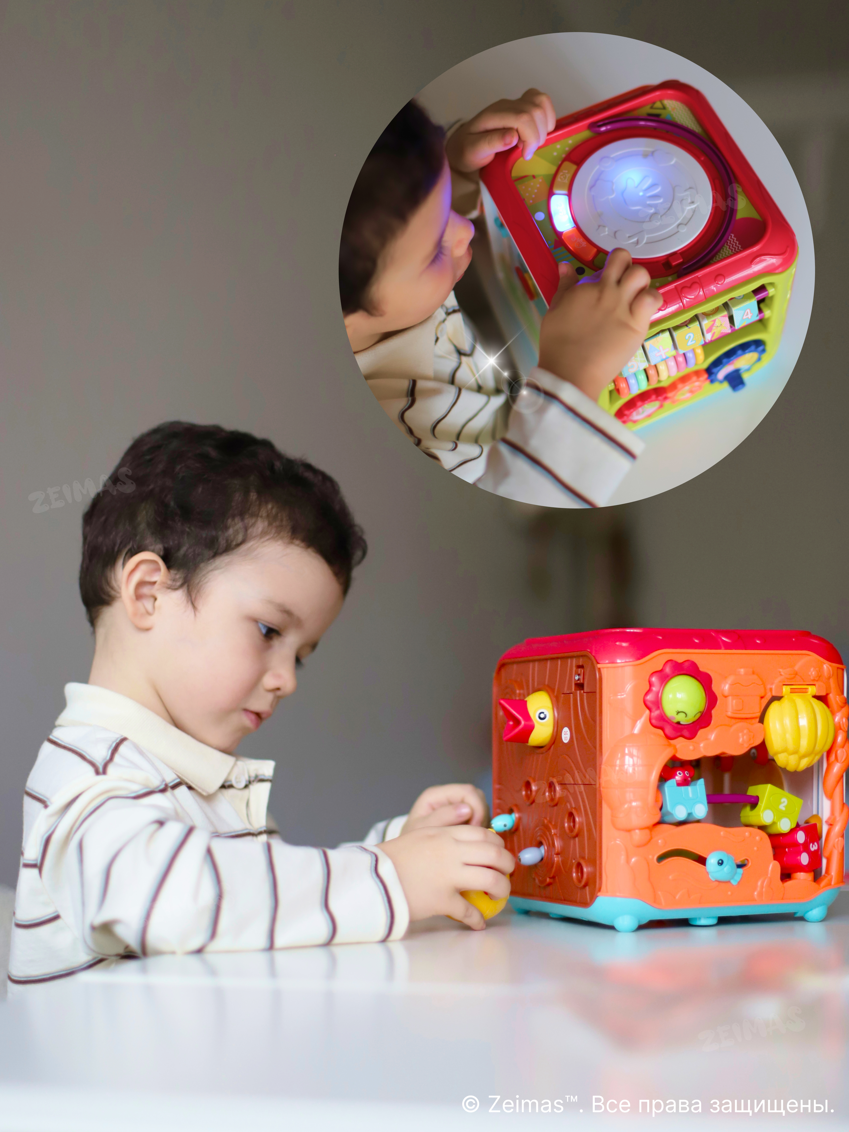 Игрушка Zeimas бизиборд Сортер музыкальный Милчик 7в1 в ассортименте - фото 16