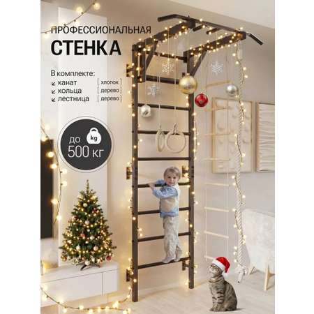 Шведская стенка BORABO PRO с турником и навесным оборудованием