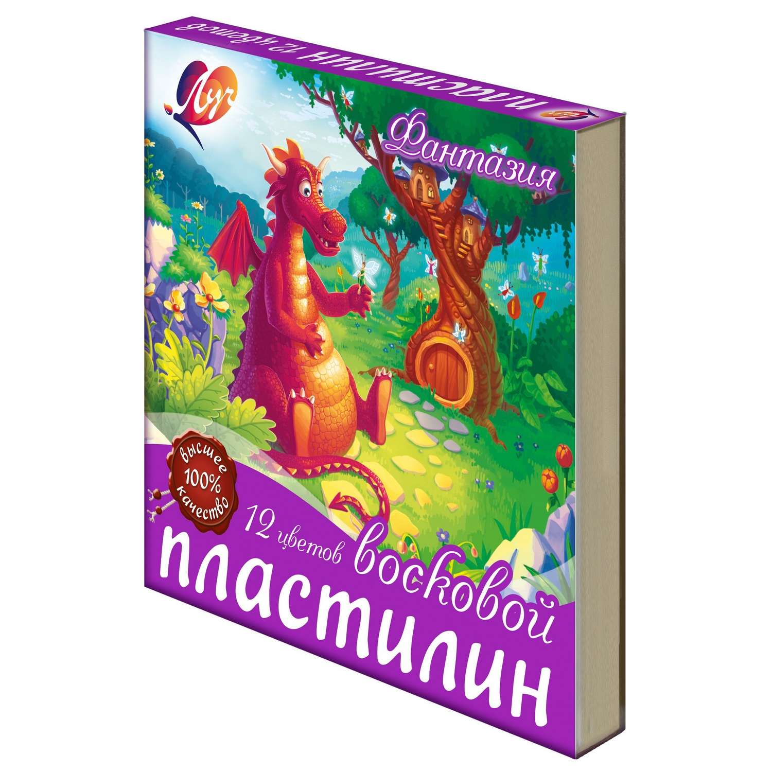 Пластилин Луч восковой 12 цв. в ассортименте - фото 10
