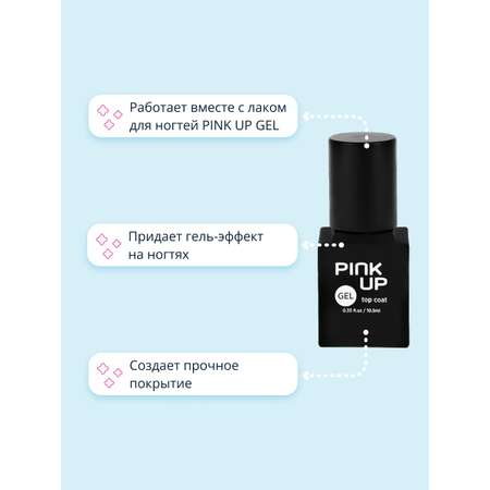 Верхнее покрытие для ногтей Pink Up gel 10.5 мл