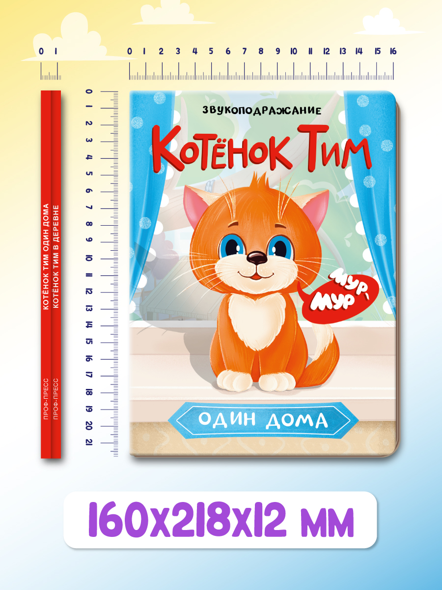 Книжки Проф-Пресс картонные 2 шт. Котёнок Тим в деревне+Котёнок Тим один дома. 16х22 см - фото 6