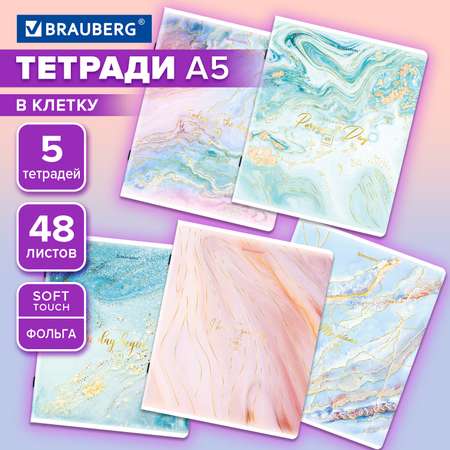 Общая тетрадь Brauberg клетка 48 лист. 5 шт.