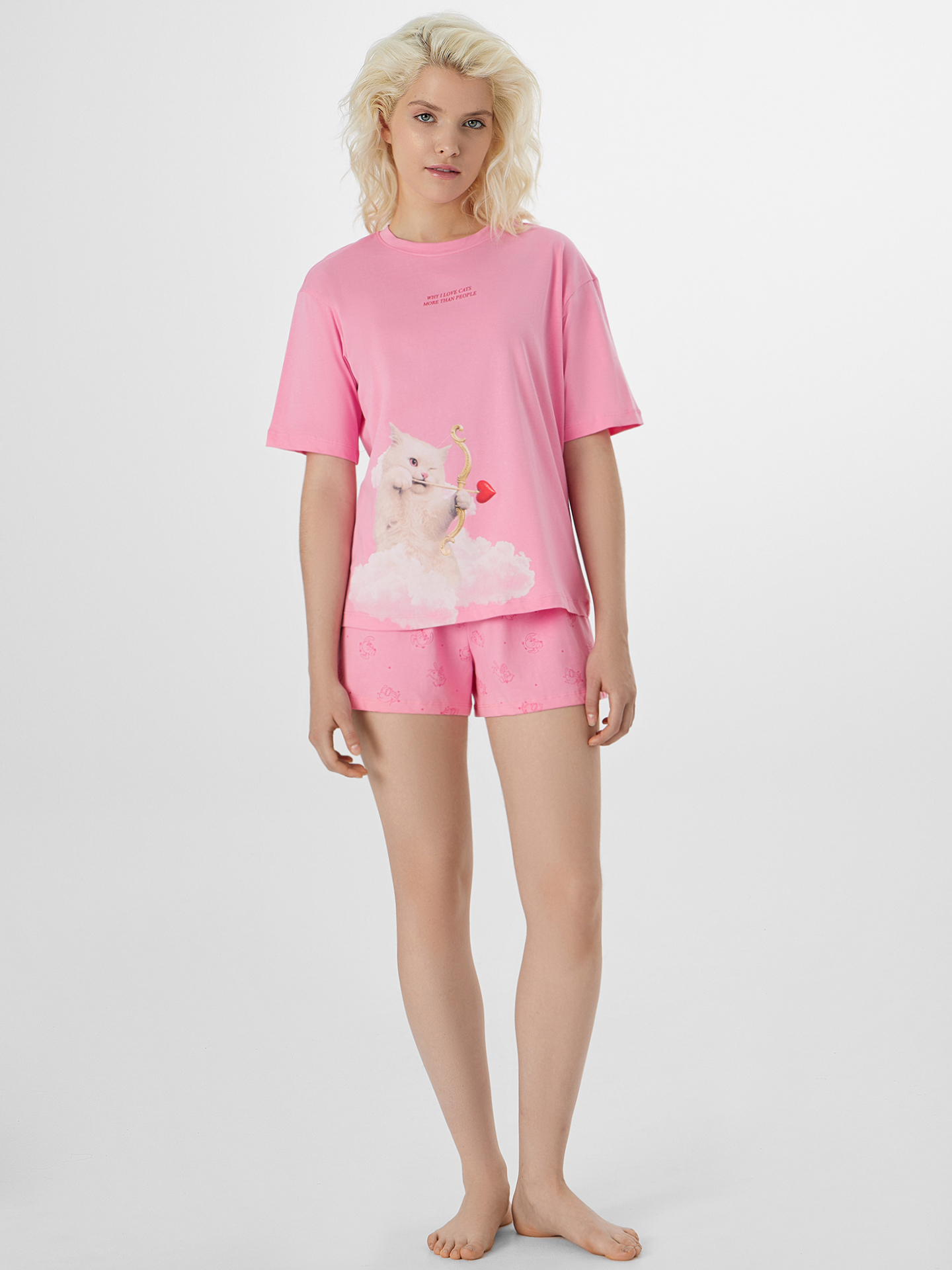 Пижама Mark Formelle (Марк Формэль) 592591/розовый +котики на розовом - фото 1