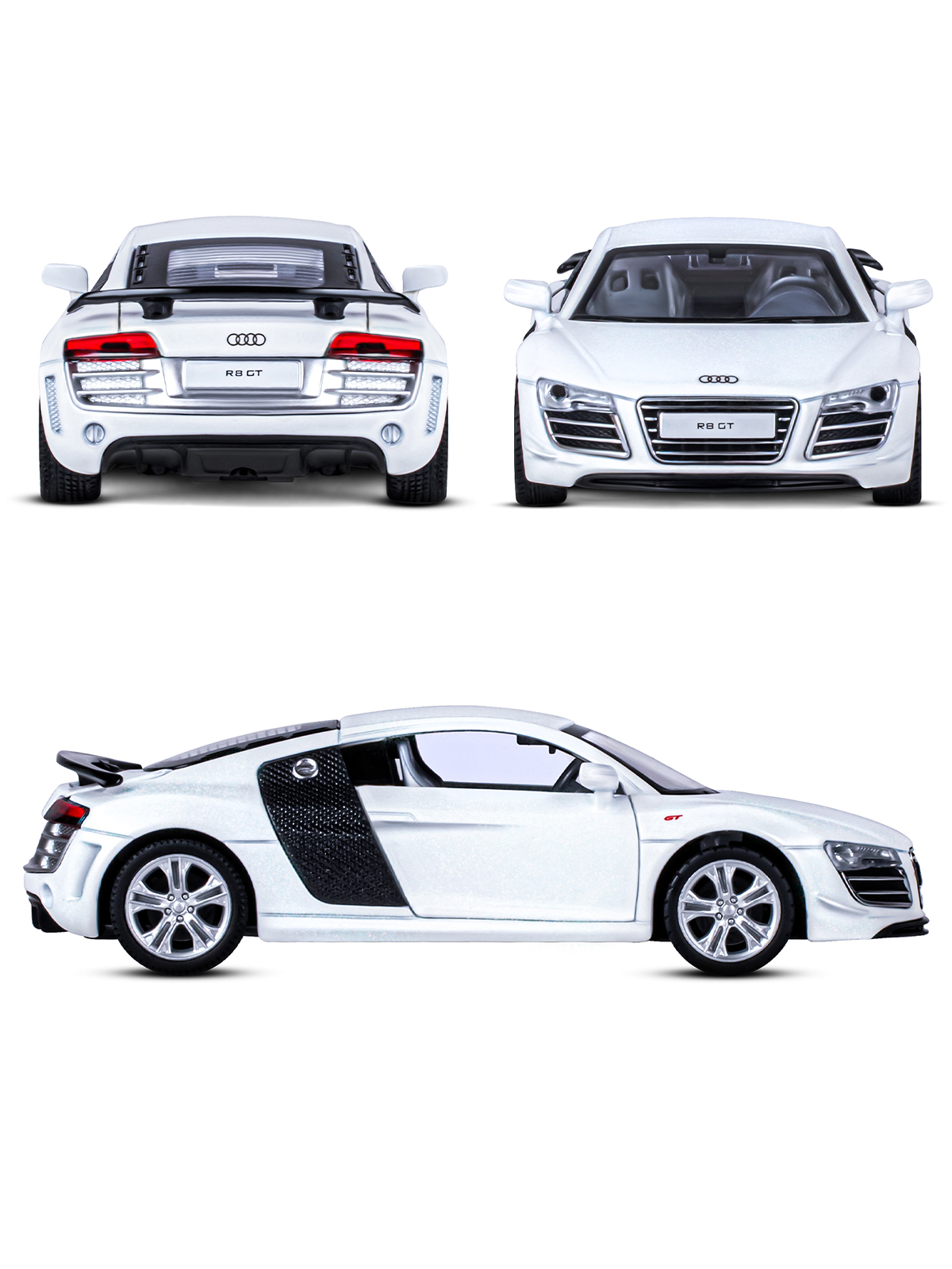 Автомобиль АВТОпанорама Audi R8 GT 1:32 JB1251310 - фото 6