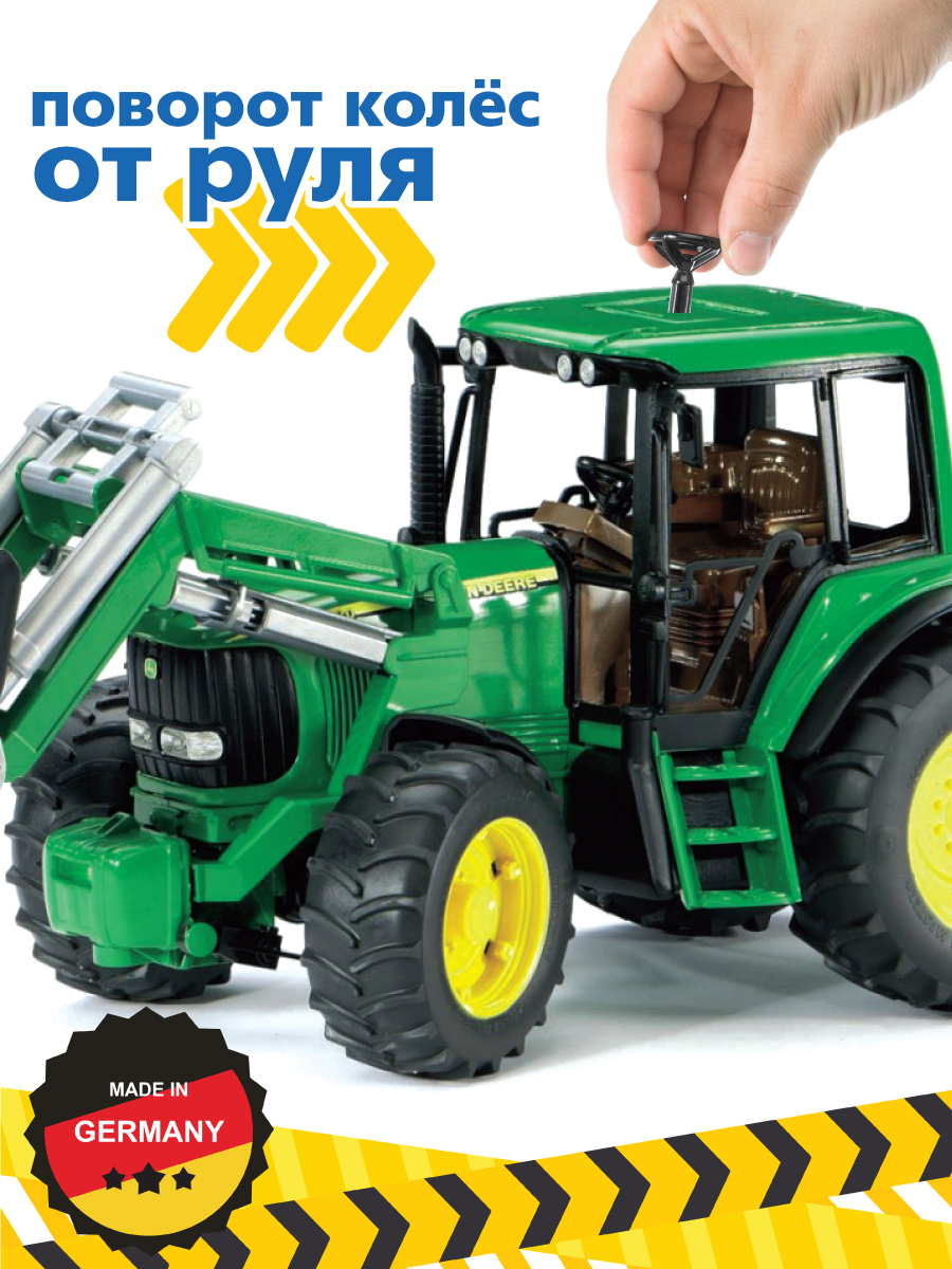 Трактор Bruder John Deere 6920 с погрузчиком 02-052 - фото 3