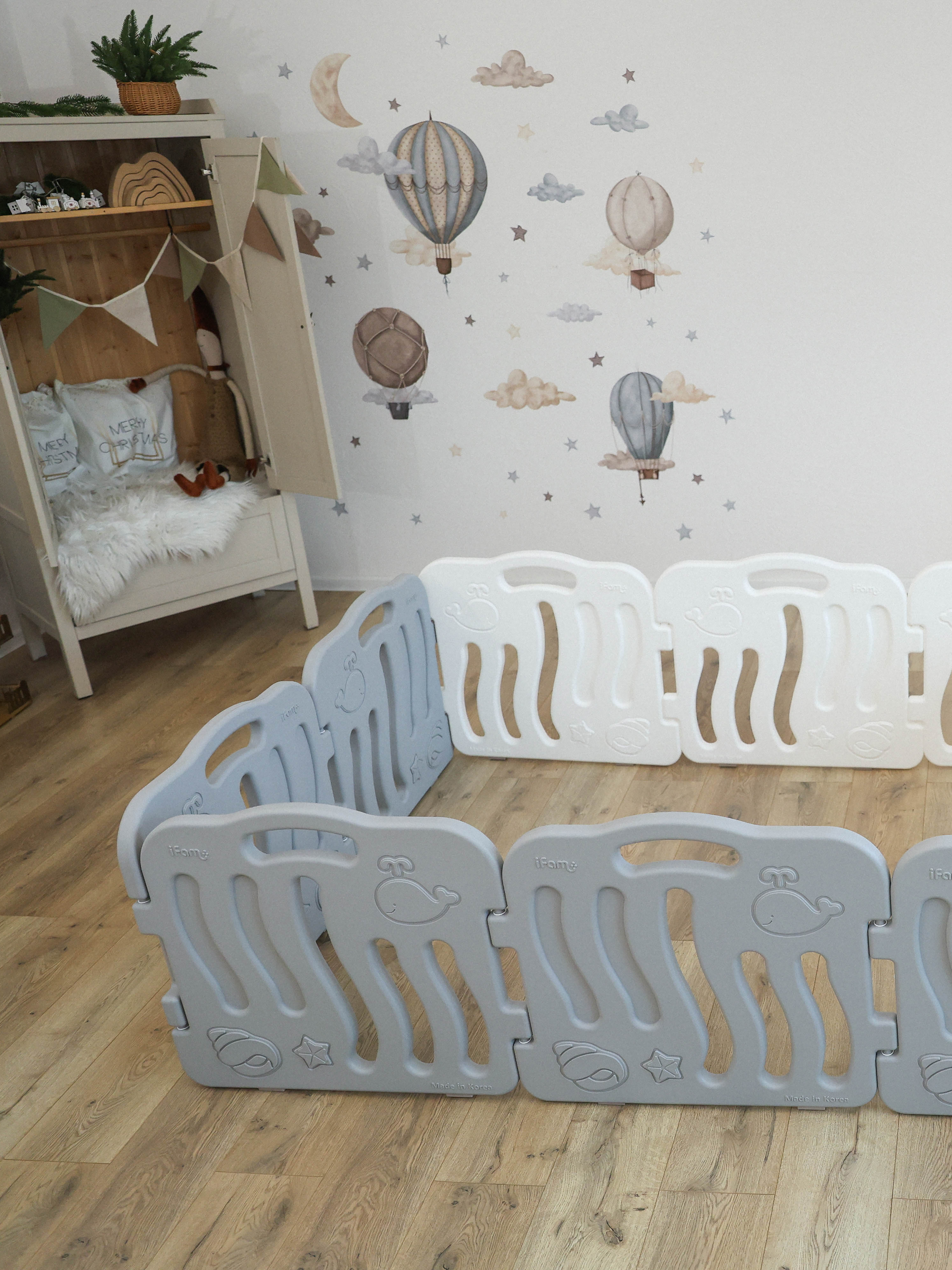 Манеж ширма Ifam большой Shell серый белый IF-024-02-SBR-GW10 - фото 17