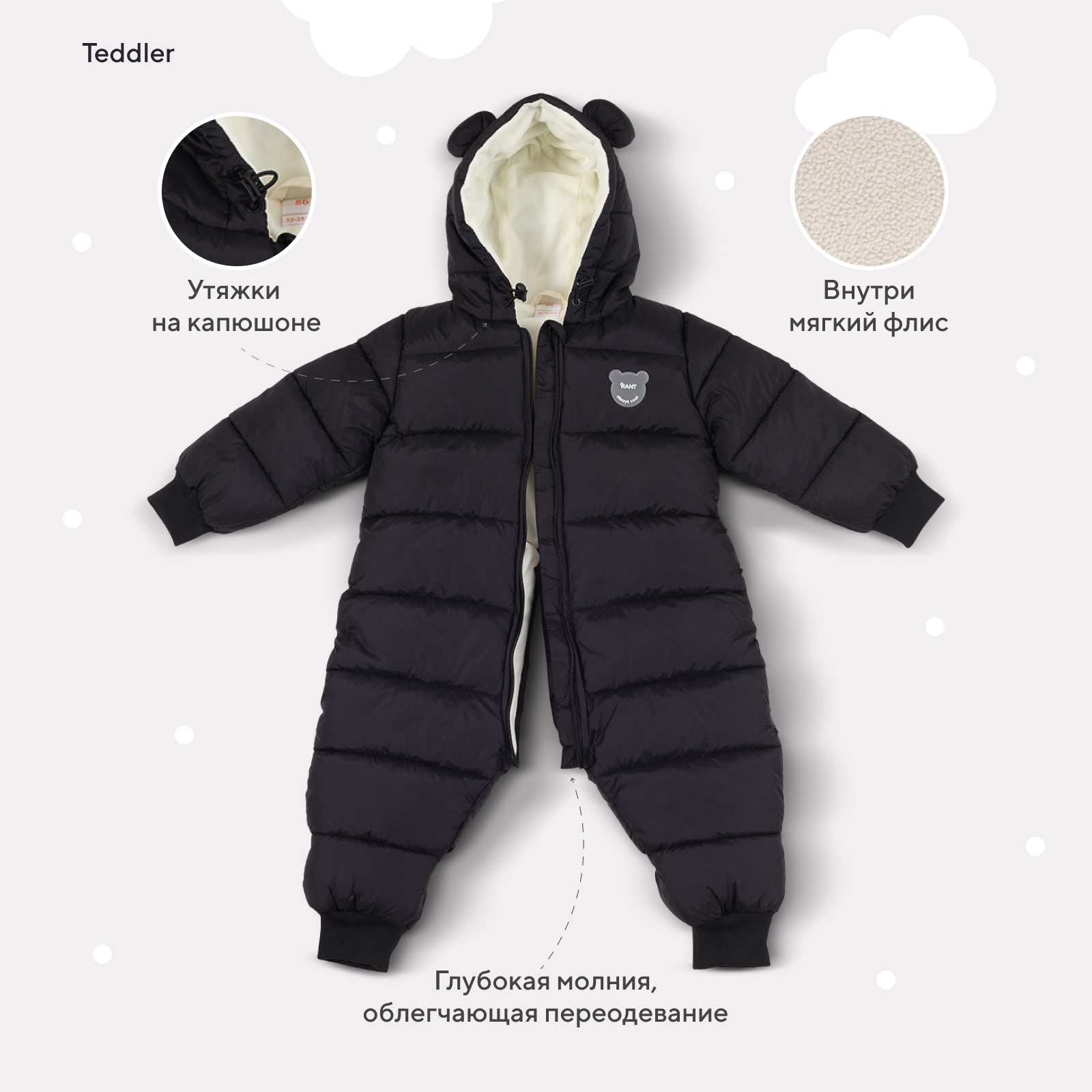 Комбинезон Rant deep black 160/5 - фото 4