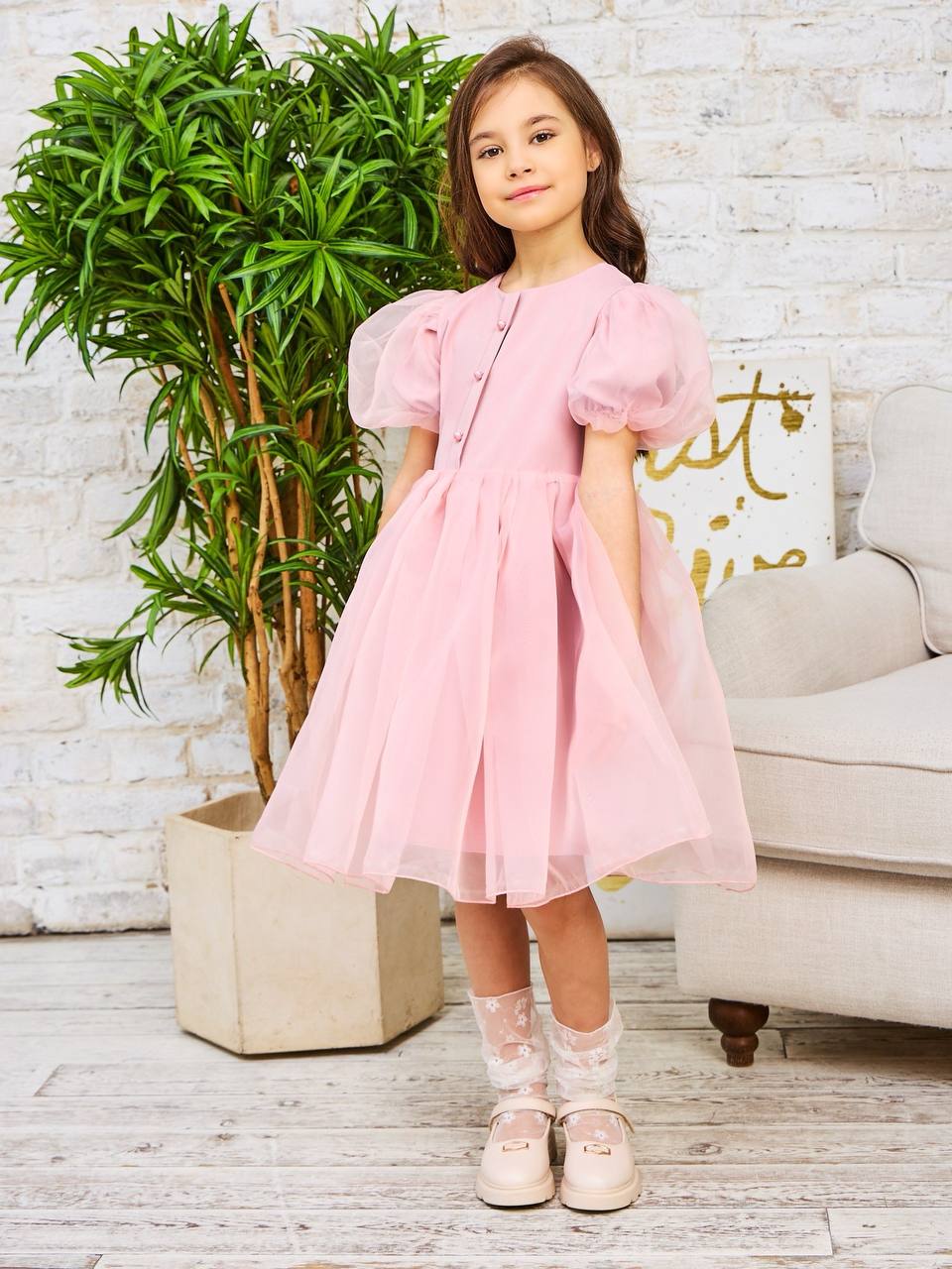 Платье Sofisha kids Plat.organza.pink - фото 9