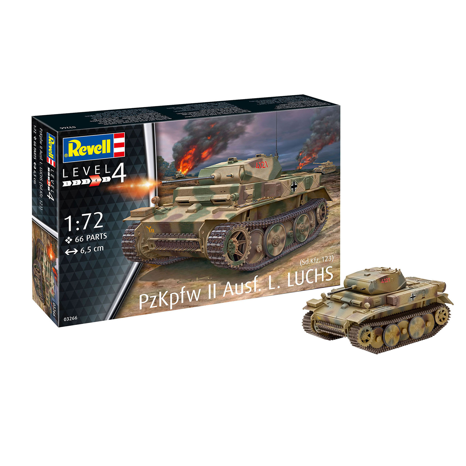 Сборная модель Revell Немецкий лёгкий танк PzKpfw II 03266 - фото 2