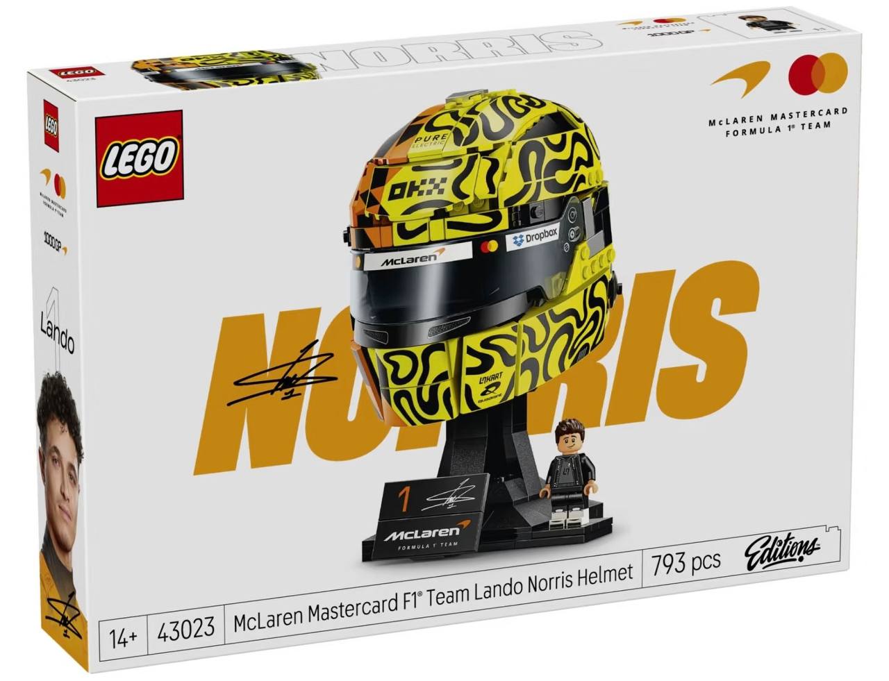 Конструктор LEGO Editions Шлем Ландо Норриса 884 дет. - фото 11
