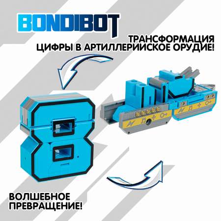 Фигурка Bondibon трансформер Робот Цифра 2в1