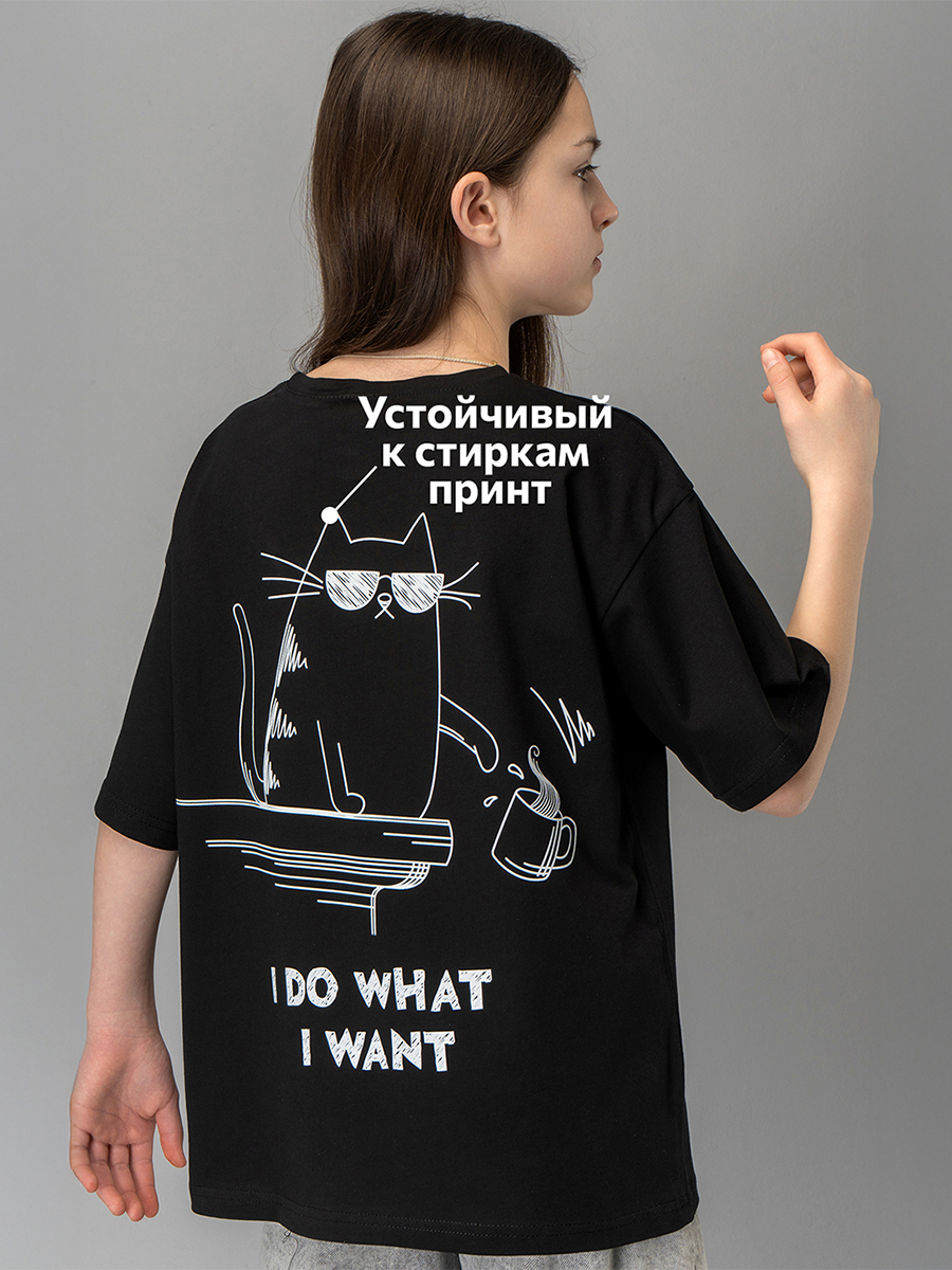 Футболка HappyFox HF0178SPPкот.черный - фото 5