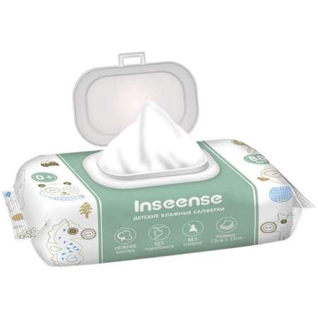 Влажные салфетки INSEENSE антибактериальные 80 шт.