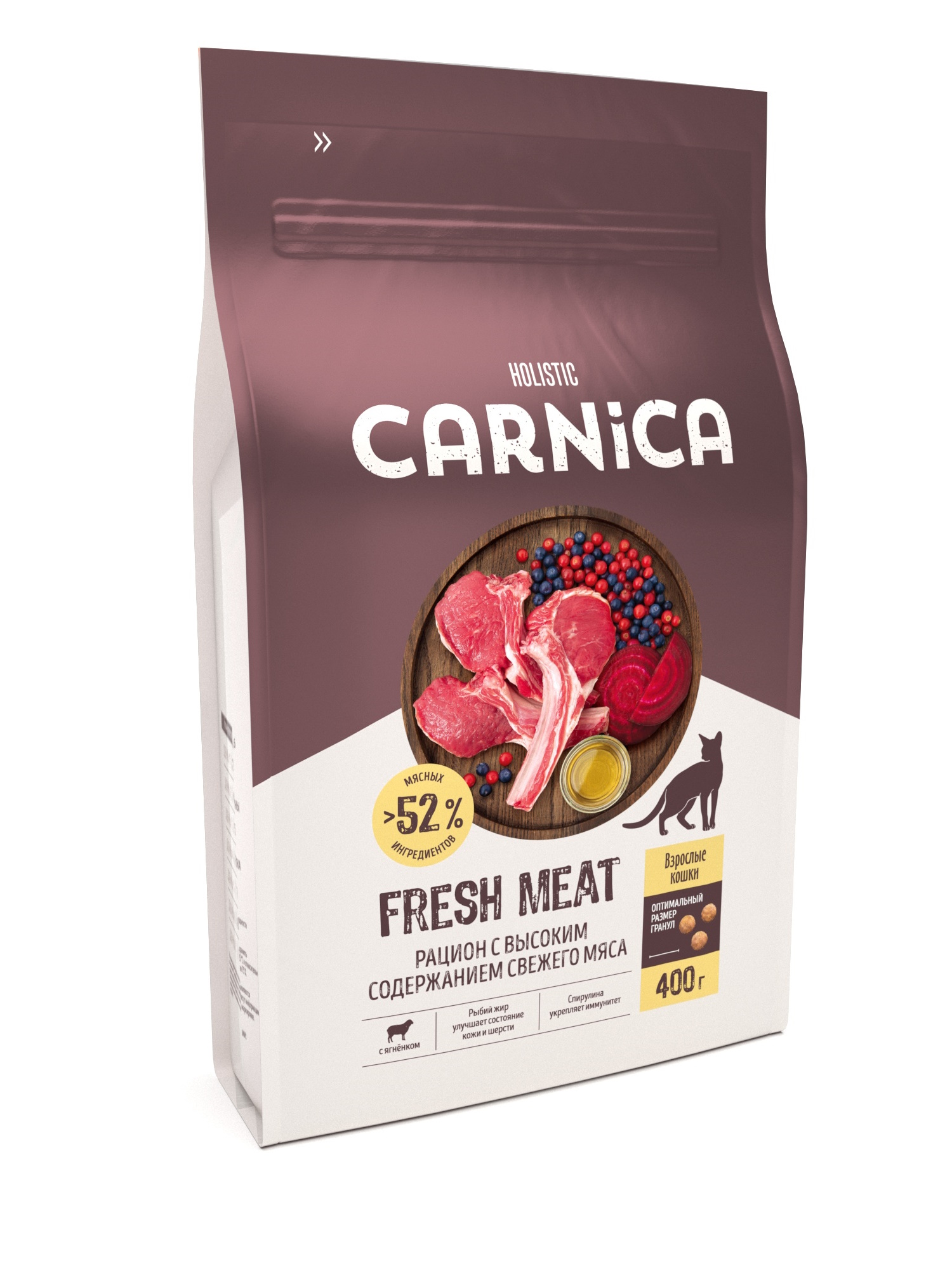 Корм для кошек CARNICA с ягненком сухой 0.4кг - фото 2