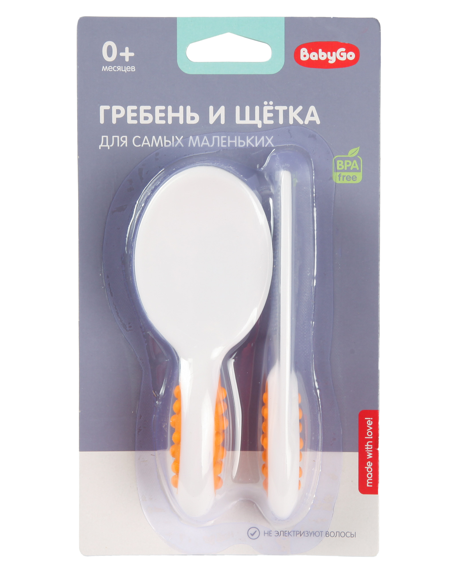 Щетка, расческа BabyGo искусственная щетина - фото 8