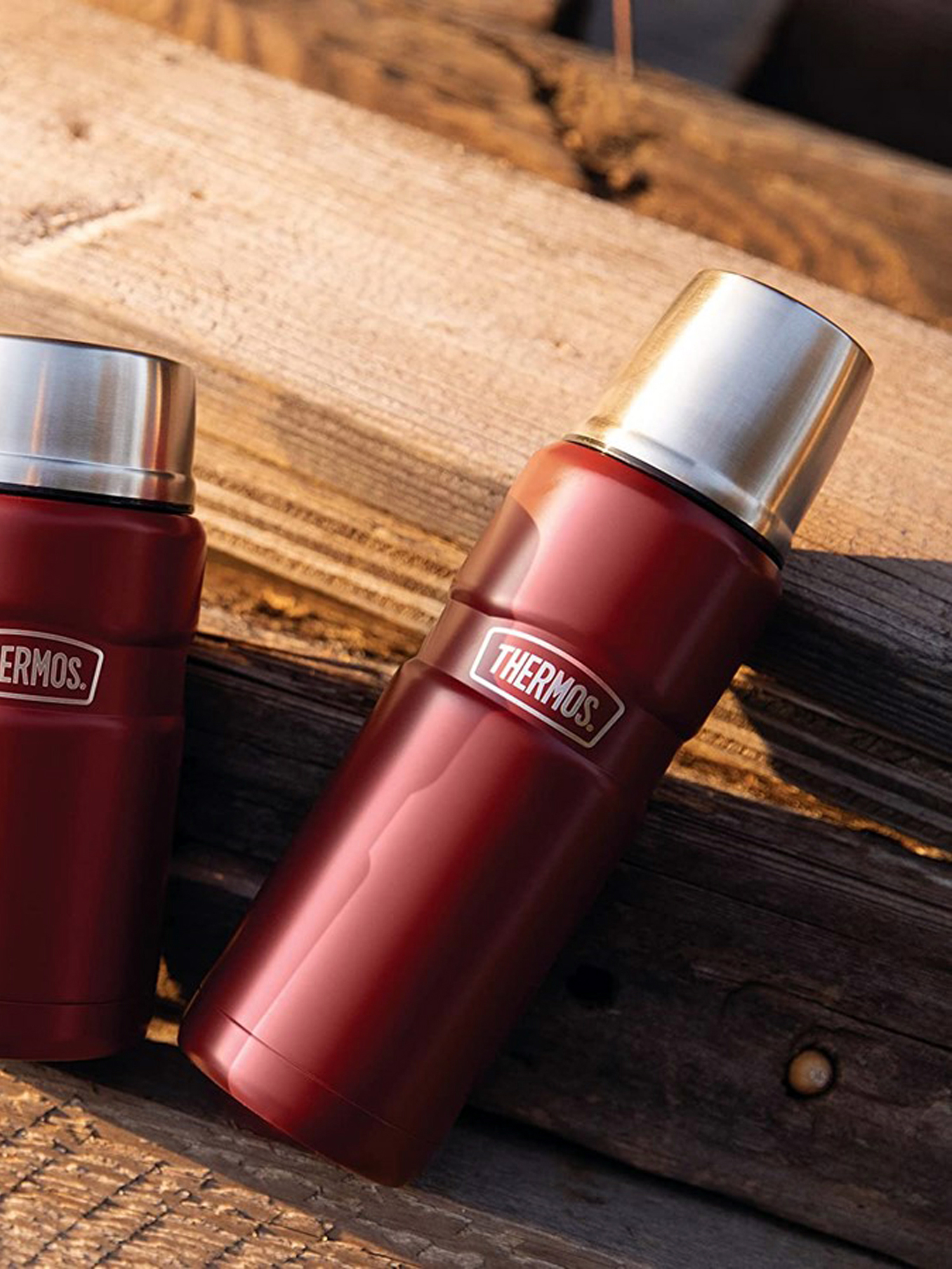 Термос для кофе чая 470 мл THERMOS KING-2000 кармино-красный – нержавеющая сталь герметичный тепло/холод 12/24 часа - фото 13