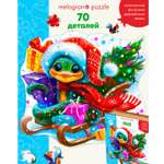 Пазл 1TOY Змея на санках деревянный