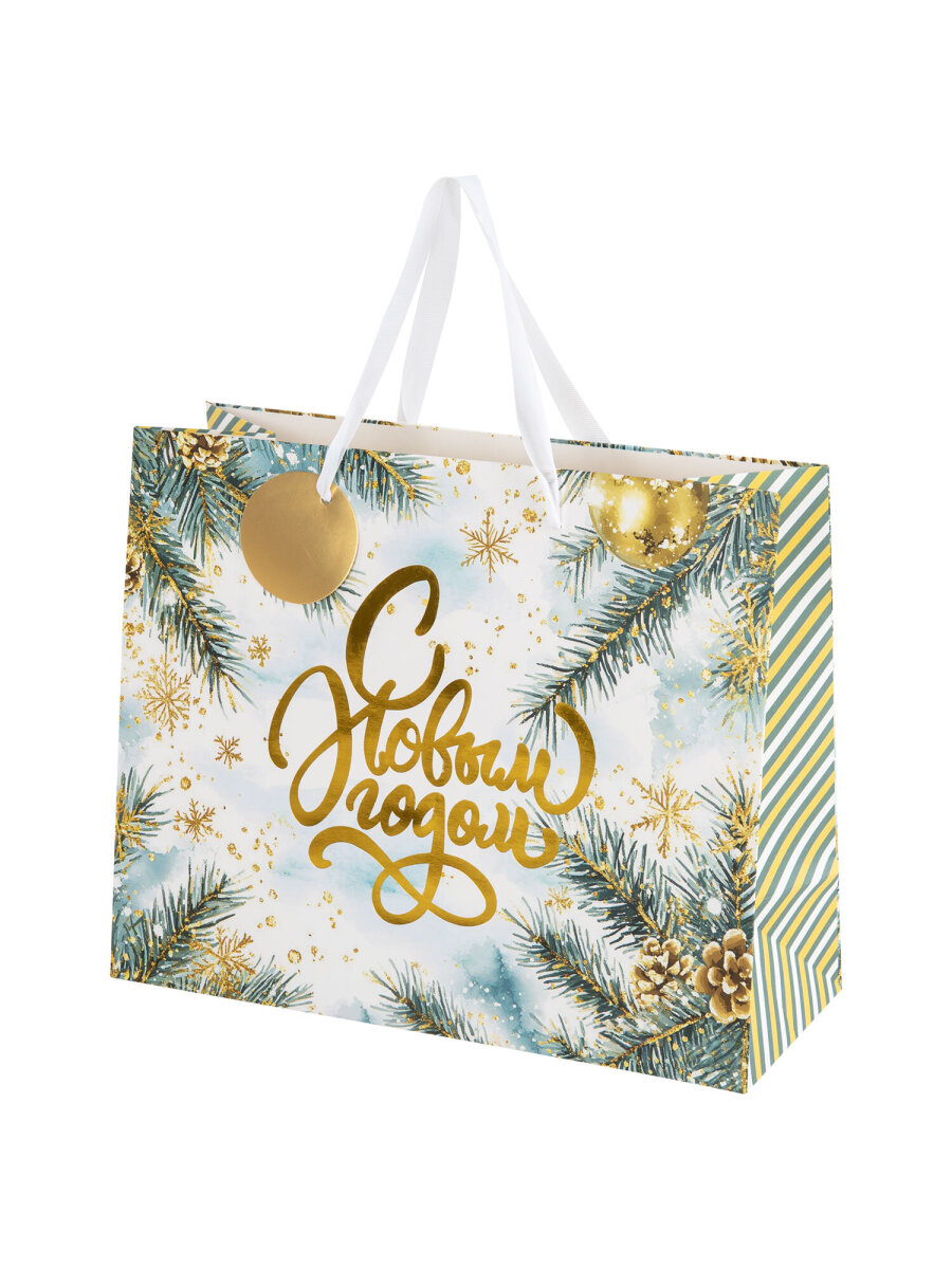 Пакет подарочный новогодний Золотая сказка пакетики для подарков и сладостей набор 4 штуки - фото 13