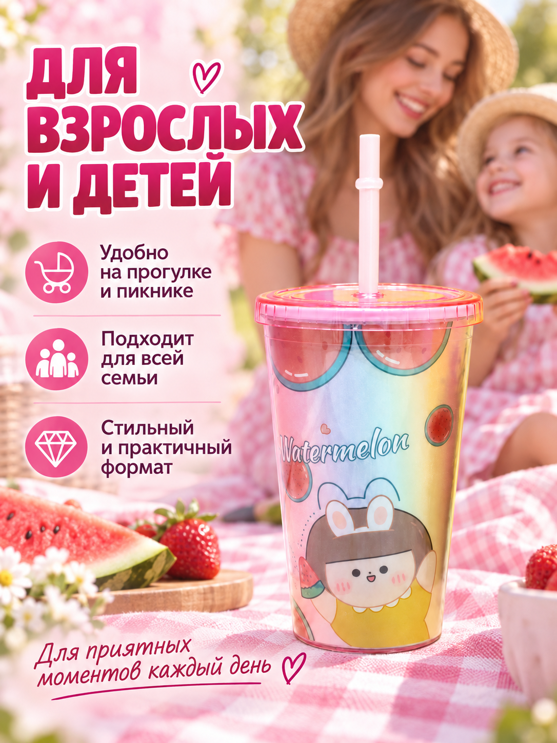 Поильник с трубочкой iLikeGift стакан детский 450 мл - фото 8
